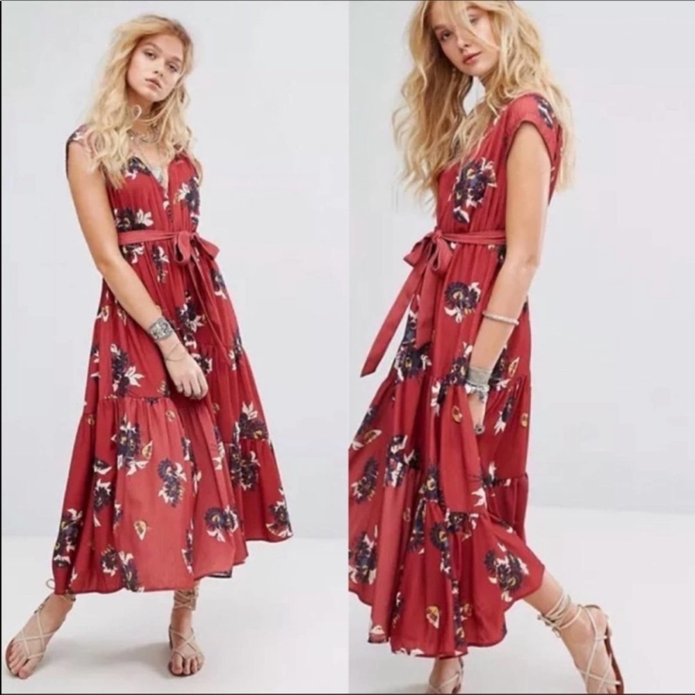 Free People “All I Got” Floral Tiered Maxi Dress.